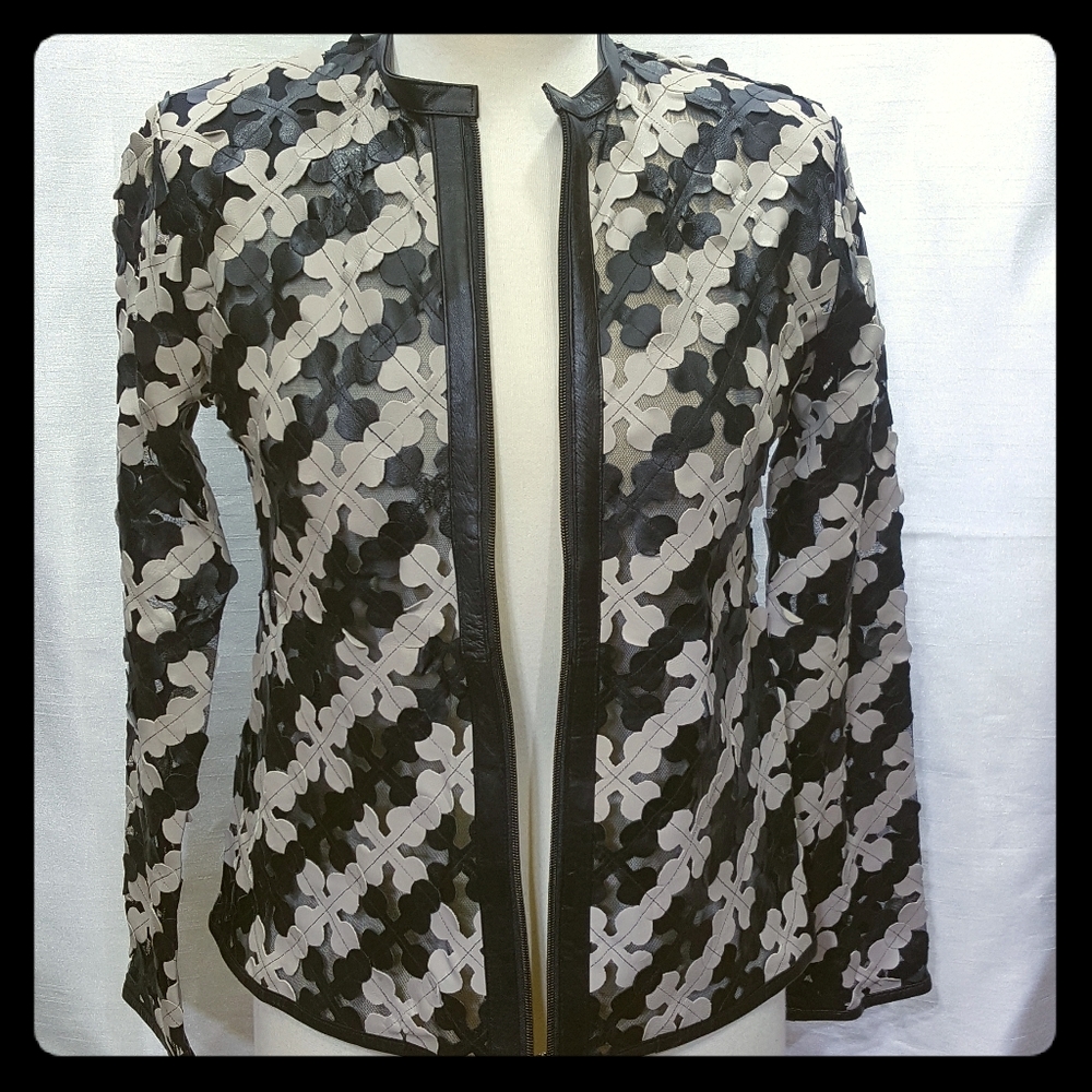 Leather and mesh jacket size small
